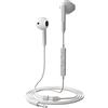 BETMI - Auricolari cablati, ergonomici e confortevoli, con microfono e controllo del volume, jack da 3,5 mm per iPhone, iPad, iPod, Samsung, lettore MP3/MP4 - bianco