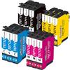 Gilimedia T0715 Multipack Cartucce per Epson T0711 T0712 T0713 T0714 per Epson BX300F BX310FN DX7000F DX4450 SX400 D92 SX200 DX7400 DX4450 DX6000 DX8400 SX218 SX210 SX100 D120 DX7450 SX510W (12 Pack)