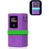 toergy Per CUKTECH 10 Mini Power Bank (10000 mAh, 55 W), custodia in silicone, funzione luce notturna, antigraffio, antiurto, portatile, viola