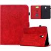 Vaitasy Custodia per Samsung Galaxy Tab S4 10.5 2018 SM-T830/T835 | Fiore di prugna Magnetico Folio Pelle PU con Supporto Funzione Cover per Galaxy Tab S4 Custodia - Rosso