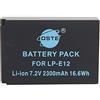 DSTE Ricambio Batteria per Canon LP-E12 EOS M, EOS M2, EOS 100D, EOS Rebel SL1, EOS Kiss X7, EOS M100, EOS M200(M200 Specs)