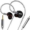 CCA Phoenix - Auricolari in-ear per monitor, driver dinamico a doppio magnete IEM con suono HiFi chiaro e bassi profondi, cuffie da gioco professionali interamente in metallo per
