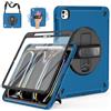Miesherk Custodia per iPad Pro 13 2024(M4) 7a Generazione: Cover Protettiva Integrale di Grado Militare-Proteggi Schermo-Portapenne-Cavalletto Girevole-Tracolla Mano/Spalla-Blu