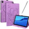 JayModCase Custodia per Huawei Mediapad M5 Lite 8 pollici Pelle PU Flip Stand Cover, Angolo di Supporto Regolabile Auto Sveglia/Sonno(Porpora)