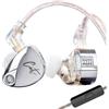 keephifi KZ Castor in Ear Monitor Cuffie, Auricolari cablati 2DD, Auricolari in-ear con bassi migliorati HiFi, Sintonia del suono Isolamento acustico IEM, Cavo staccabile a 2 pin