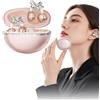Generic Auricolare Bluetooth senza fili gioielli con fiocco a farfalla, auricolari a clip auricolari senza fili Bluetooth 6.0 cuffie auricolari aperti con traduzione AI staccabile e collegata all'app per le