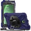 Fonrest Custodia robusta per Samsung Galaxy Tab Active5 5G 8'' (SM-X300/X306B 2024)/Active 3 T570/T575 con cavalletto girevole a 360°, resistente e antiurto, con mano/tracolla (blu navy)
