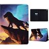 CASAFUNY Custodia per iPad 9.7 2018 6a Generazione/2017 iPad 5a Generazione,iPad Air 2 / iPad Air 1 Custodia Protettiva Magnetica Cover con TPU Copertura, re leone