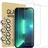 Generic Confezione da 3 pellicole protettive per iPhone 13 Pro con 3 pellicole protettive in vetro temperato per obiettivo della fotocamera, pellicola in vetro trasparente HD da 6,1 pollici, durezza 9H