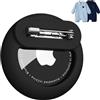 YLK Porta per Airtag, Cover Airtag Nascosta Per bambini, Custodia Airtag in Silicone con Perni, Nascosta con Spilla per Bambini Anziani Animali Domestici Zaini Bagagli (Nero)