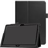SATURCASE Custodia protettiva per tablet Huawei MediaPad T3 10 da 9,6 pollici, in pelle PU, pieghevole, con supporto, colore: nero
