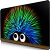 SIDORENKO Tappetino Mouse - 280 x 200 x 2mm - Mouse Pad Gaming - Bordi cuciti I Base in Gomma Antiscivolo I Nero