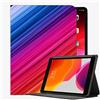 YENDOSTEEN Custodia Compatibile con iPad Mini 3/ Mini 2/Mini,Strisce colorate arcobaleno Cover con Auto Svegliati/Sonno