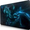 SIDORENKO Tappetino Mouse - 280 x 200 x 2mm - Mouse Pad Gaming - Bordi cuciti I Base in Gomma Antiscivolo I Blu