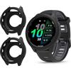GIOPUEY Cover Compatibile con Garmin Forerunner 570 47mm, [2 Pezzi] Morbido TPU Silicone Case Protettiva, Ultra-Sottile Custodia - Black