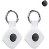Generic Confezione da 2 custodie protettive per ATUVOS anti-perdita con portachiavi in silicone, custodia resistente ed elegante, impermeabile, anti-caduta, bianco
