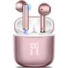 OYIB Cuffie Bluetooth, Auricolari Bluetooth 5.3 HiFi Immersivo con 4 Mic, Cuffie Wireless In Ear con LED Display Controllo Touch, USB-C, Cuffie Senza Fili IPX7 Cuffiette Bluetooth, Rosa(2024)