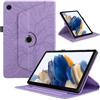 Oduio Custodia per Samsung Galaxy Tab A8 2021/2022 10.5 Pollici (SM-X200/SM-X205) Pelle PU Flip Tablet Case con Supporto Girevole di 360°Cover AntiGraffio Antiurto per Galaxy Tab A8, Viola