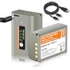 Mspalocell Batteria di ricambio BLX-1 USB-C 2600mAh per Olympus OM-1 / BLX-1, USB-C 5V2A ricarica rapida e ricarica per auto (2,5 ore), batteria da 2 pacchi per sistema OM Olympus BLX-1 / OM-1