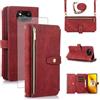 Asuwish Custodia per Xiaomi Poco X3/X 3 Pro/PocoX3 NFC, con pellicola protettiva, scomparto per carte di credito, pieghevole, in pelle, con supporto per Mi 3X 5G, colore rosso