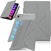 Hinnwer Custodia Cover Compatibile con iPad mini 7 (A17 Pro, 2024, 7ª generazione) / mini 6 (2021, 6ª generazione), Custodia Magnetica con Supporto Told, Auto Sonno/Veglia, Custodia Rigida Grigio