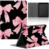 Stradvnaly Tablet Cover per Samsung Galaxy Tab A8 10,5 2021 X200/X205,Cartoon Modello Aesthetics Custodia Stand Multi-Angoli Antiurto PU Flip Cover Bumper Silicone Case,Fiocco Rosa