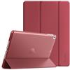 EasyAcc Cover Compatibile con iPad 9.7 2018 iPad 6 Gen /2017 iPad 5 Gen | iPad Air 1/2, Custodia Protettiva Tripla Ultra Sottile Leggera con Retro Smart Cover, Rosso Vino