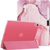 HGWALP Custodia trasparente per iPad (A16) 11ª generazione 11 pollici (2025), iPad 10ª generazione 10,9 (2022), custodia con supporto con retro rigido traslucido, supporto Touch ID, riattivazione