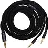 Linsoul Tripowin GranVia Cavo di Ricambio da 1.5 m per Cuffie Over-Ear | Doppia Spina da 3.5mm, Alta Purezza OFC Aggiornato per HE4XX/HE-400i/HE400se/Goldplanar (Nero,4.4mm)