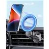Generic Supporto magnetico per telefono da auto, super magnetico, per bocchetta dell'aria, supporto magnetico per auto per iPhone 16, 15, 14, 13, 12 Pro Max Plus, O-Black