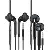 zoyuzan Cuffie in Ear con Microfono (2 Pack) Auricolari con Filo Cuffiette 3,5mm Jack Cavo Headphones Gaming Earbuds Sport Auricolare Musica Compatibile con Samsung PC PS5 Compatibile con Huawei