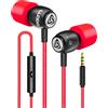 LUDOS CLAMOR Auricolari In-Ear Cuffie, Cuffiette con Filo e Microfono, Garanzia 5 Anni, Audio di alta Qualità, Memory Foam, Cavo Rinforzato, Bassi, Controllo del volume per iPhone, Samsung, Huawei