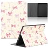 Stradvnaly Tablet Cover per Samsung Galaxy Tab A8 10,5 2021 X200/X205,Cartoon Modello Aesthetics Custodia Stand Multi-Angoli Antiurto PU Flip Cover Bumper Silicone Case,Stella Rosa Fiocco Viola