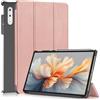 MGUEIAO Compatibile con Lenovo Yoga Tab Plus 12.7 inch per Custodia,Custodia per Telefono in Pelle PU Ultrasottile con Funzione di Supporto con Tre Supporti Pieghevoli-Oro Rosa