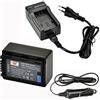 DSTE VW-VBK180 Batteria + Caricabatteria Compatibile per Panasonic SDR-T55 SDR-S50 SDR-S70 S71 SDR-S50 SDR-T50 HC-V10 HC-V100/V100 M/HC-V500