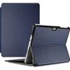 ProCase Custodia per Surface Go 2018/ Surface Go 2, Ultra Leggero e Sottile Custodia Protettiva in Pelle PU con Kickstand e Portapenna, Compatibile con Cover di Tipo Surface -Blu Marino