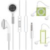 Jelanry 3,5 mm auricolari auricolari con telecomando per Shuffle 2 3 4 5 6, Touch 2G 3G 4G 5G Classic nano6 - bianco