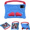 FONREST Compatibile con Lenovo Tab M11 / Xiaoxin Pad 2024 11 (TB-330FU/331FC) Custodia in EVA per bambini, a tema boxe, leggera, antiurto, con supporto per maniglia (blu/rosso)