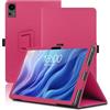 Envibe Custodia per Teclast T60, 12 inch, Cover Tablet Teclast T60, Copertura Protettiva Pieghevole con Supporto per Matita e Cinturino da Polso, Protezione Completa. (Rosso)