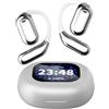 Xmenha Auricolari wireless Bluetooth touch screen con cancellazione attiva del rumore, auricolari sportivi a conduzione d'aria per corridori, auricolari Bluetooth ANC da corsa sopra l'orecchio con schermo