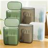 Generic Confezione da 6 custodie trasparenti per cavi dati, caricabatterie, cuffie, cinture, portagioie, 7,8 x 4,6 x 9,1 cm, bianco, grigio e verde
