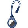 Ainiv Custodia per AirTag, Blu Scuro Custodia per per AirTag in Plastica con Cordino, Localizzatore di Chiavi per AirTag Portatile per Zaini e Animali Domestici, Mini Cover Protettiva