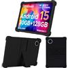 KUSINHOKA Custodia per Doogee Tab A9 PRO+/Tab A9+ 11 Pollici, Morbido Silicone [Antiurto] Protettiva Cover, Anti-Graffio Protezione Custodia con Funzione di Supporto, Nero