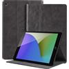 NANRUIL Custodia per iPad mini da 7,9 pollici e iPad mini 1./2./3./4./5.Gen 2012/2013/2014/2015/2019 in vera pelle, custodia per tablet, auto guardia/sonno, grigio
