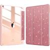 FINTIE Custodia per iPad Air 3a Gen 10.5 (2019) / iPad Pro 10.5 (2017) | [con Portapenne] Antiurto Sottile Cover Posteriore Trasparente Custodia con Auto Sveglia/Sonno, Oro rosa scintil