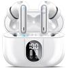 Csasan Cuffie Bluetooth senza fili Bluetooth 5.3, auricolari in-ear con 4 Mic, 2026, nuovi auricolari ENC cancellazione del rumore, 40 ore, colore bianco, J90 Pro