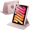 JETech Custodia Girevole per iPad mini A17 Pro/6ª Gen (2024/2021), Rosa | Cover per 8,3 2024/2021, Supporto Rotante 360°, Retro Trasparente, Auto Svegliati/Sonno, Porta Pencil, Protezione Completa