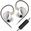 CCA KZ Castor Pro - Auricolari in-ear regolabili a 5 toni HiFi con bassi potenziati, auricolari da gioco a doppio driver dinamico, con cavo rimovibile a 2 pin C