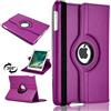 TechDealsUK Custodia girevole per Apple iPad 10.2 (9a generazione 2021), (8a generazione 2020), (7a generazione 2019) A2428 A2429 custodia con supporto in pelle PU (viola)