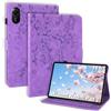 LSPCASA Custodia per Xiaomi Redmi Pad 2 11 Pollici 2025 Folio Flip PU Pelle Custodia con Funzione Supporto Porta Penna Scomparti per Carte Portafoglio Tablet Cover per Xiaomi Redmi Pad 2 Viola Fiori